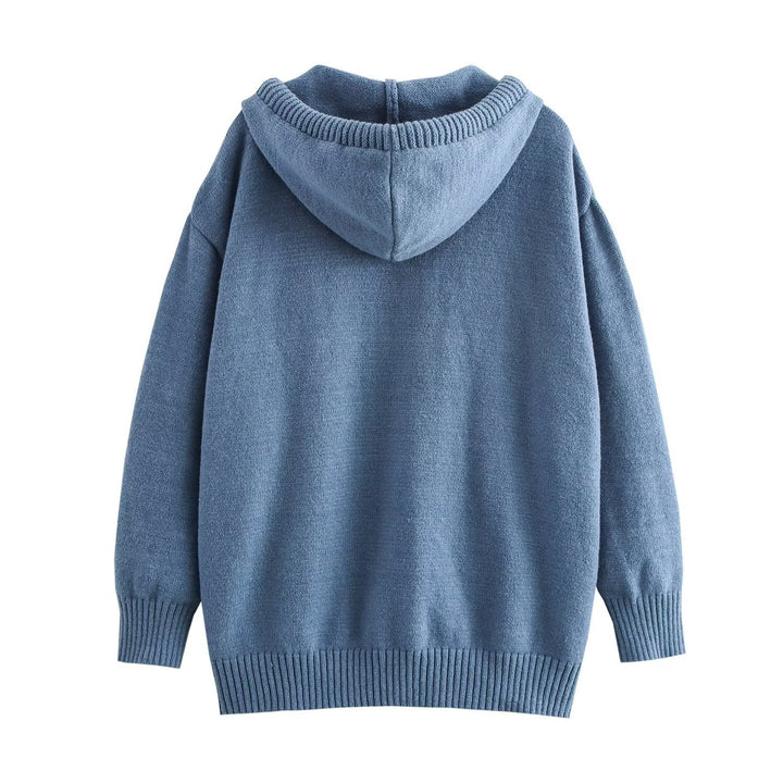 Damen Kuscheliger Hoodie mit animalischem Muster Drune