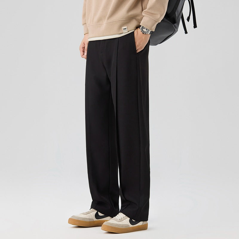 Herren elegante und bequeme Chinohose mit Falten Drune