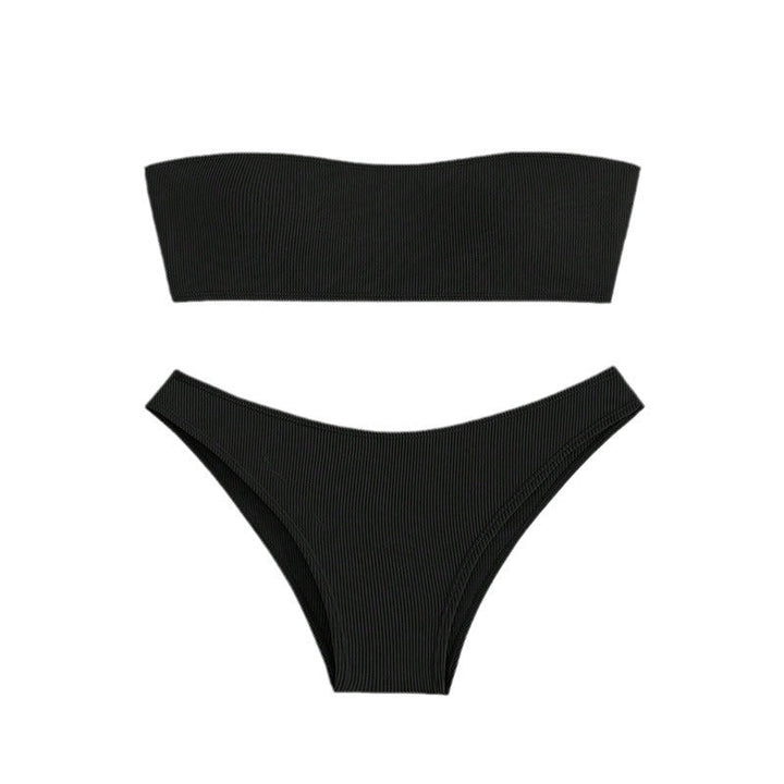 Damen Bandeau-Bikini Set mit raffiniertem Rippendesign Drune