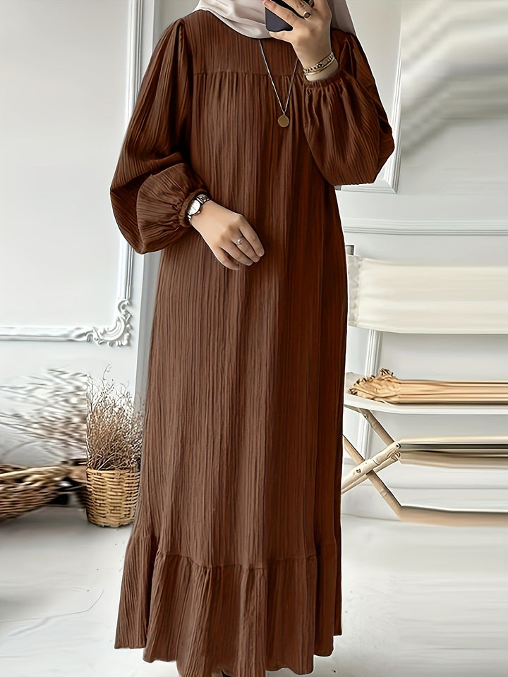 Damen Maxikleid aus leichtem Baumwollmischgewebe Drune