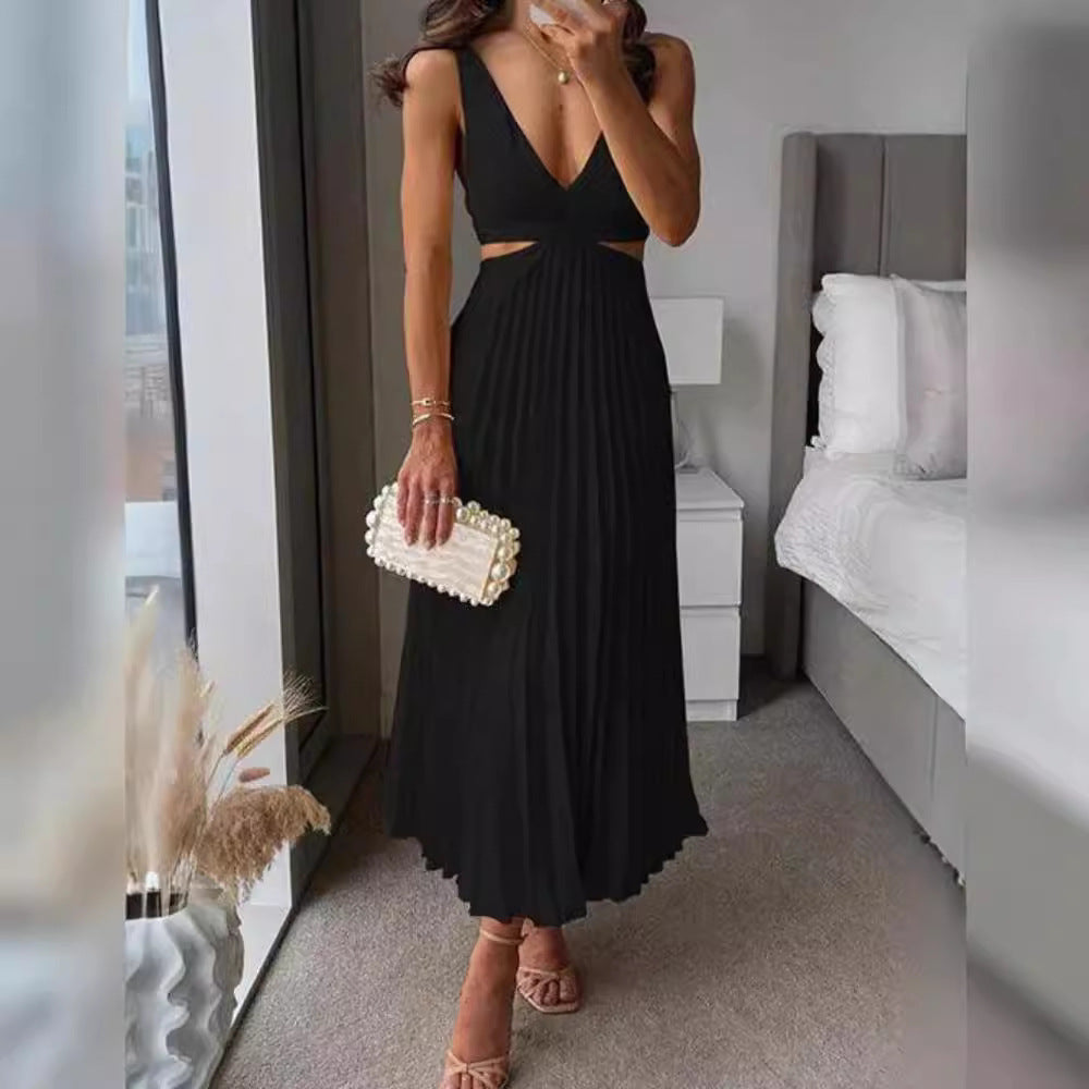 Damen Elegant gefaltetes Abendkleid Drune