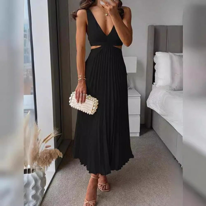 Damen Elegant gefaltetes Abendkleid Drune