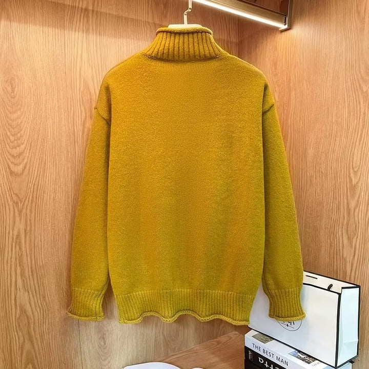 Damen Strickjacke mit hohem Kragen und Reißverschluss Drune