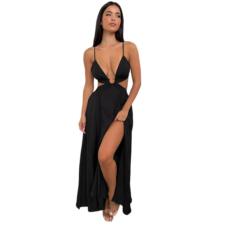 Damen Cut-out Maxikleid Drune