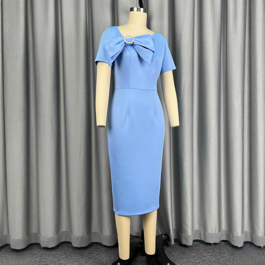 Damen Etuikleid mit eleganter Schleife Drune