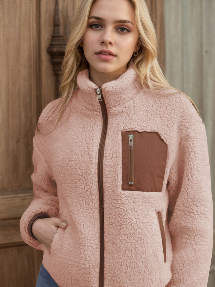 Damen Fleecejacke mit stylischen Details Drune