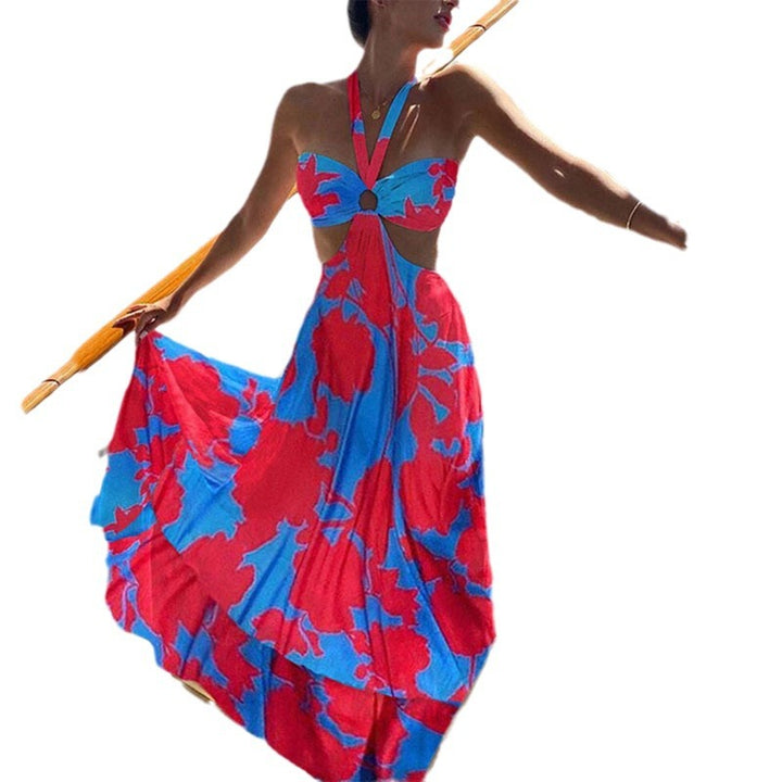 Damen Maxikleid mit frechem Cut-Out und dekorativem Ringelement Drune