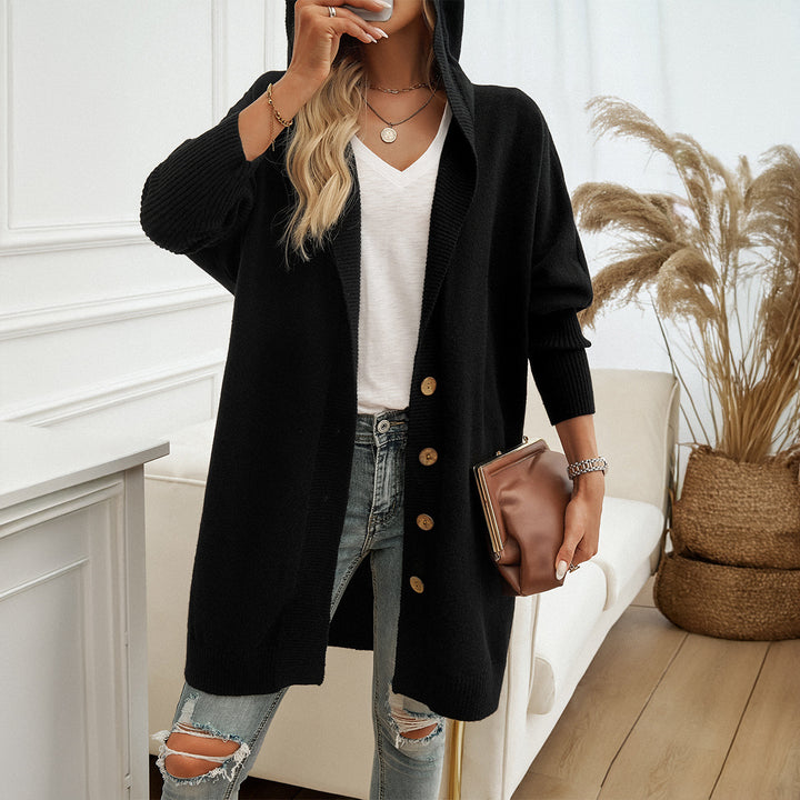 Damen Hoodie-Kardigan mit Knopfdetail und lässigem Schnitt Drune