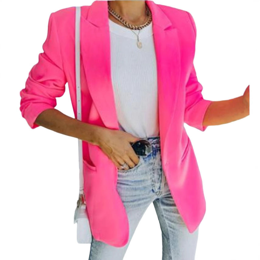Damen Eleganter Oversized Blazer mit strukturiertem Schnitt und lässigen Details Drune