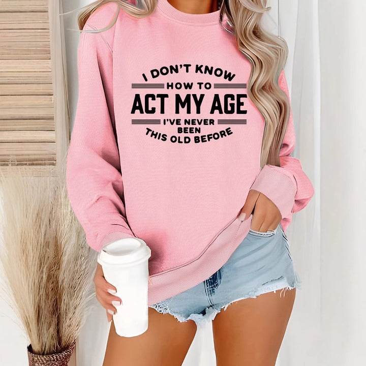 Damen Sweatshirt mit humorvollem Aufdruck und lässigem Schnitt Drune
