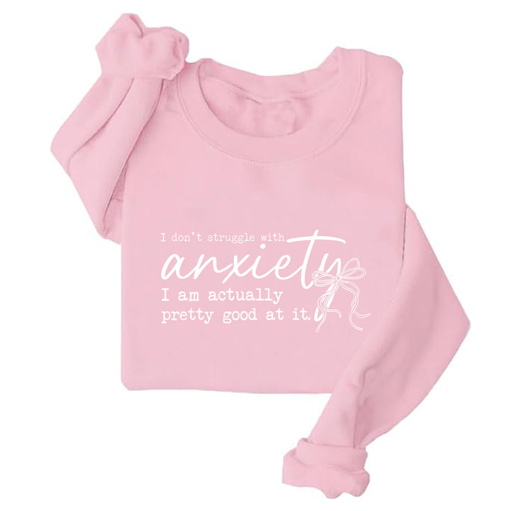 Damen Sweatshirt mit motivierender Botschaft und kreativem Design Drune