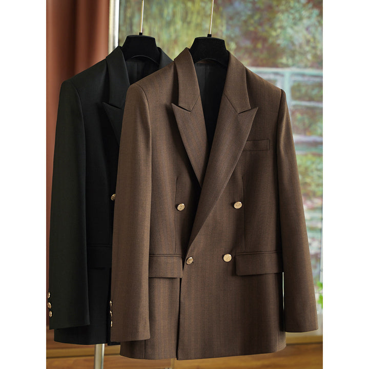 Damen Eleganter Doppeltbreasted Blazer Drune 1789269052