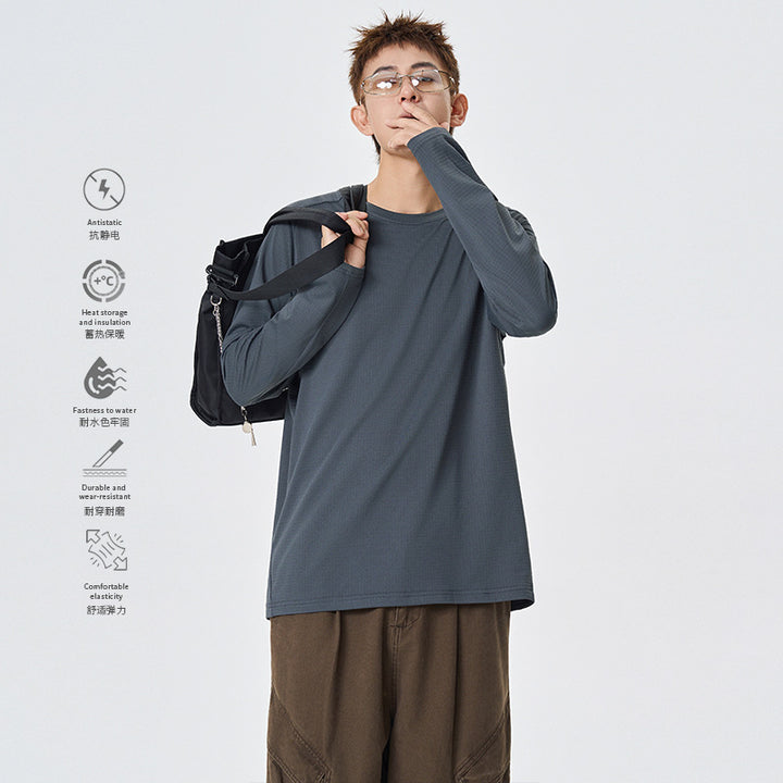 Herren Langarm-Thermo-Shirt mit Waffelstruktur und atmungsaktivem Funktionsmaterial Drune