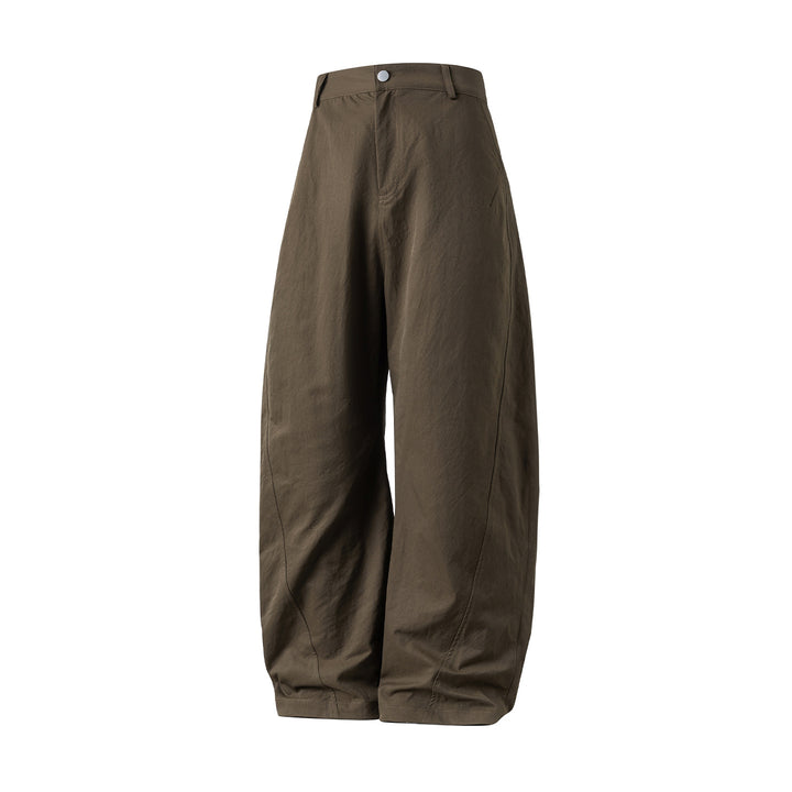 Damen High‑Waist Palazzo‑Hose im Balloon‑Cut mit markanten Nahtpaspeln Drune