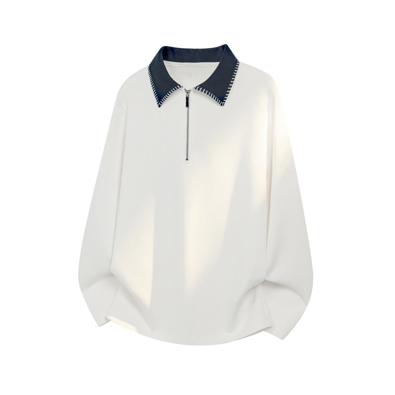 Herren Lässiger Pullover mit Reißverschluss Drune