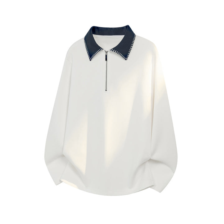 Herren Lässiger Pullover mit Reißverschluss Drune