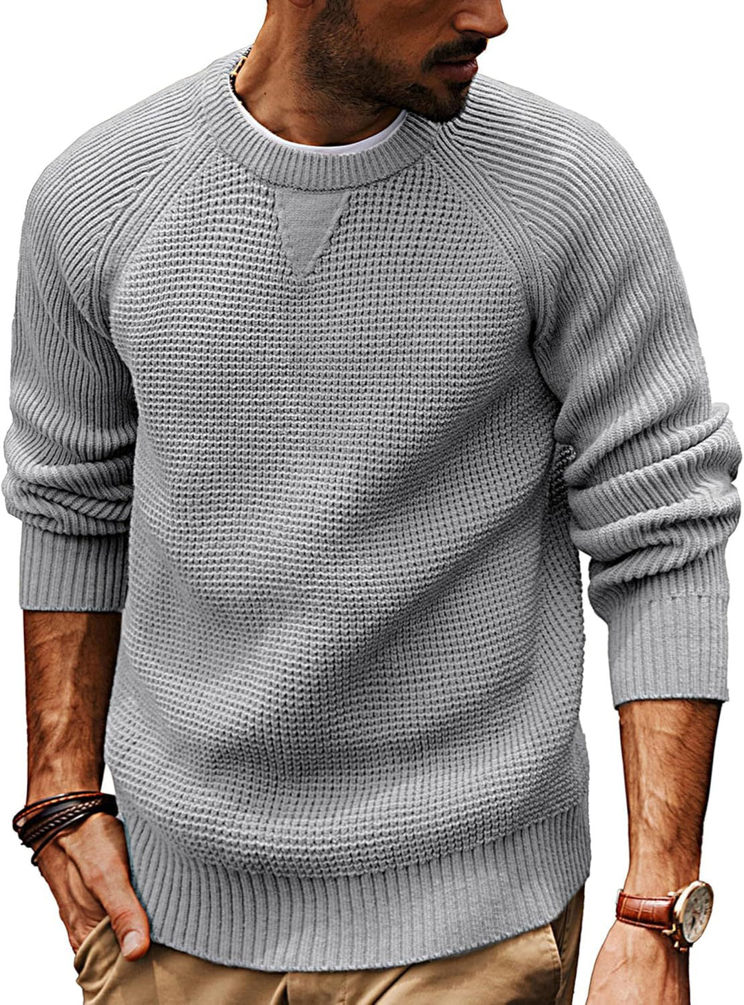 Herren strukturiertes Pullover mit lässigem Schnitt Drune
