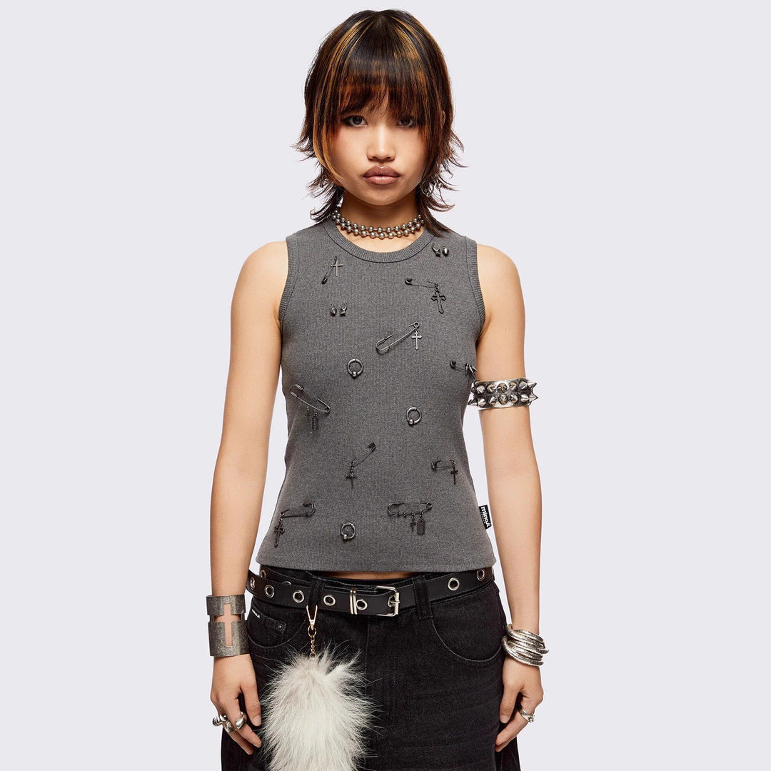 Damen figurbetontes T-Shirt mit hochwertigem Detail Drune