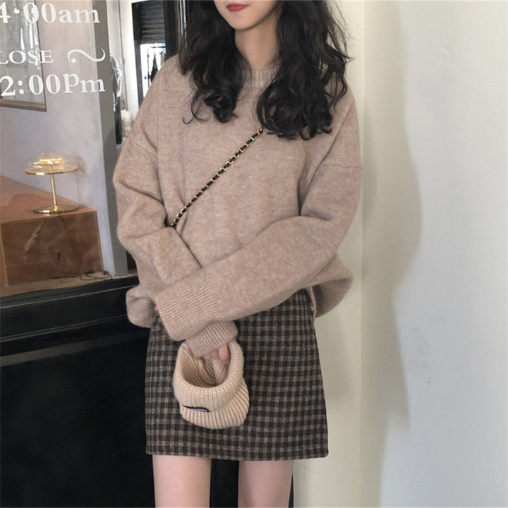 Damen lässiger Pullover im Oversized-Stil Drune