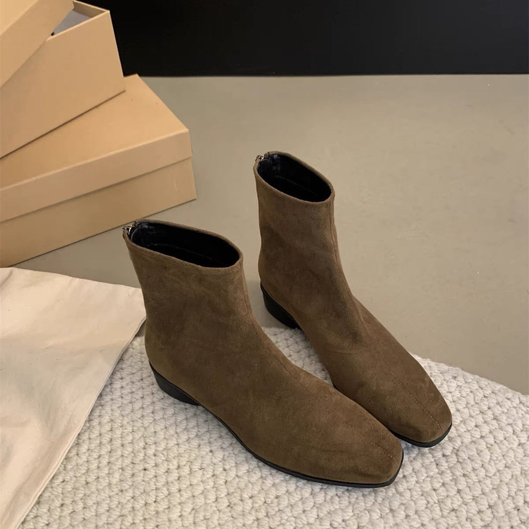 Damen Modische Wildleder Stiefeletten Drune