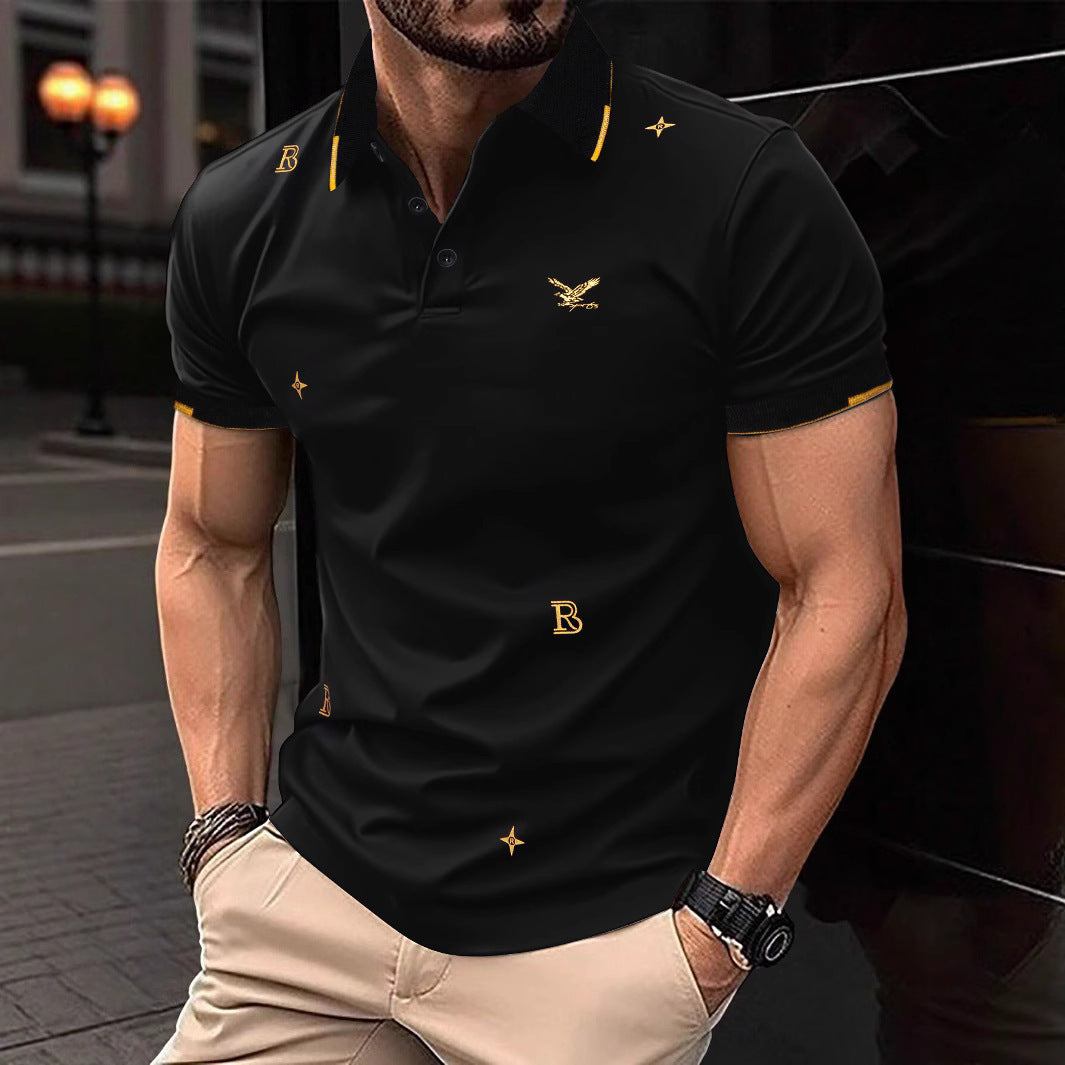 Herren Besticktes Casual Polohemd Drune