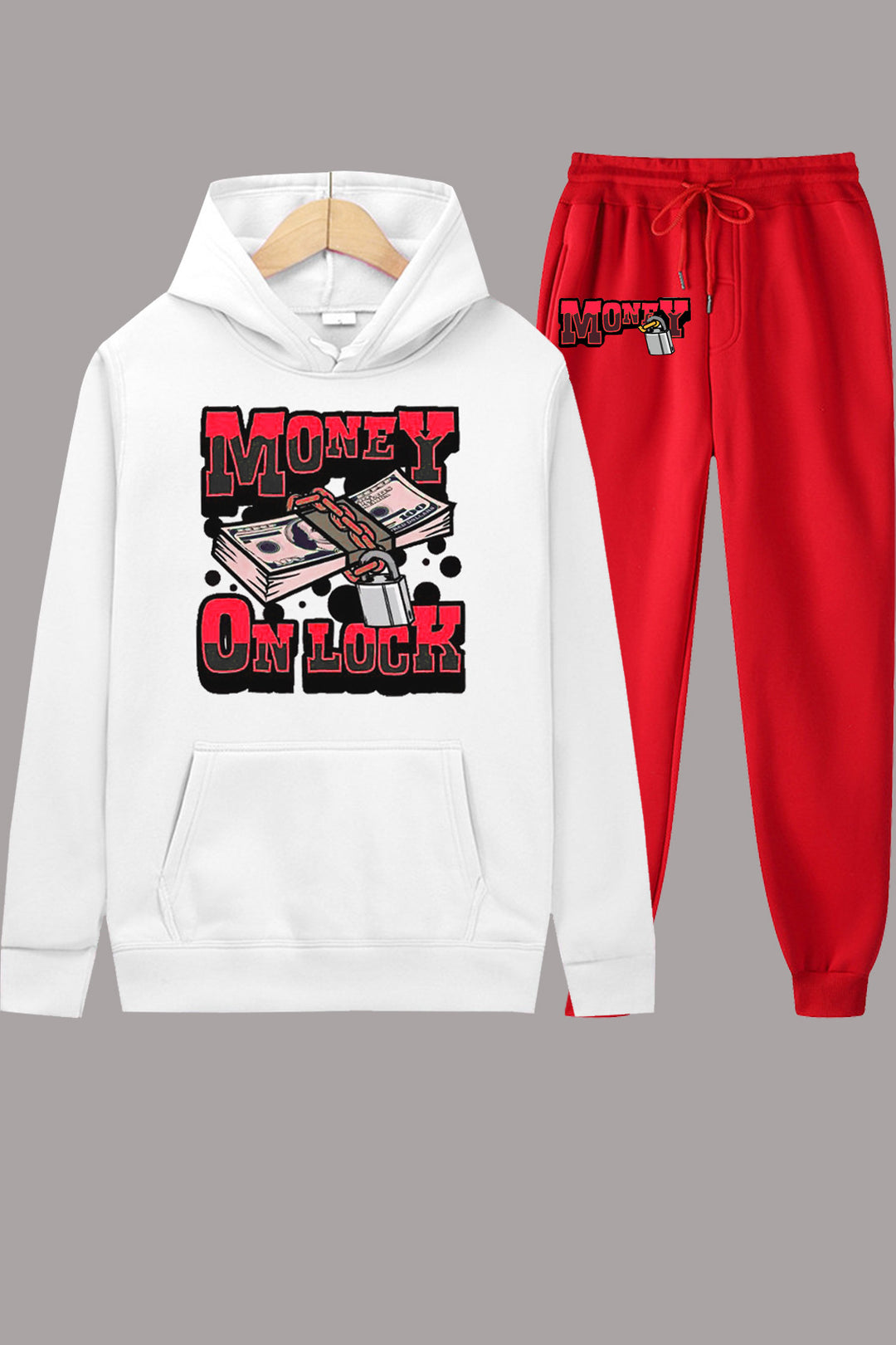 Damen Hoodie- und Jogginghose Set mit auffälligem Grafikmotiv Drune