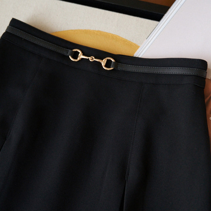 Damen Midirock mit schwingendem Design und Taillengürtel Drune