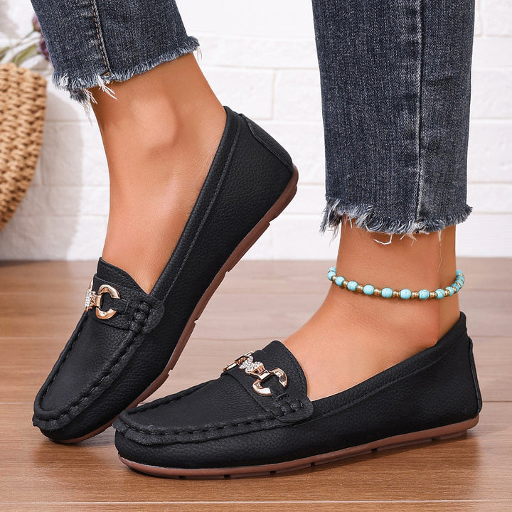 Damen Mokassins mit stylischem Schnallen-Detail Drune