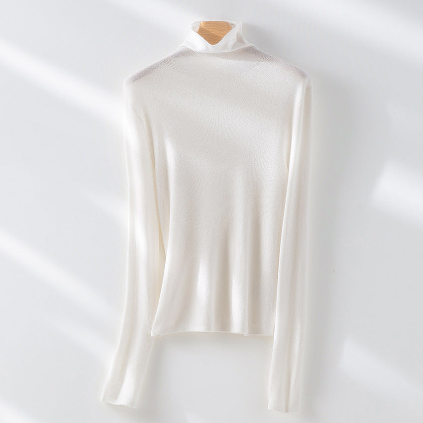 Damen Slim-Fit Feinstrick-Rollkragenpullover mit Stretch Drune