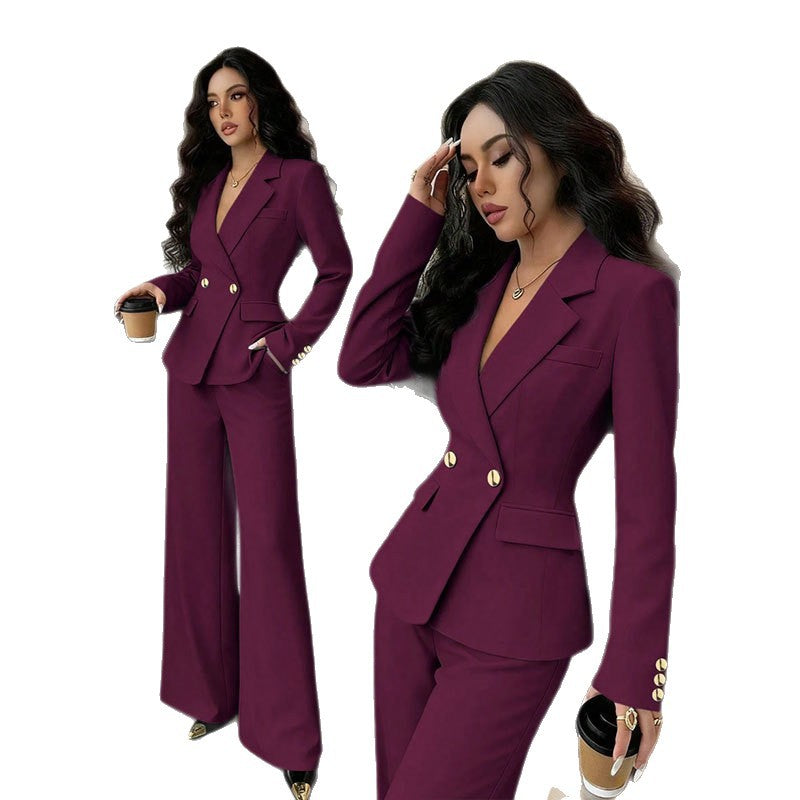 Damen Elegantes Blazer- und Hosen-Set Drune