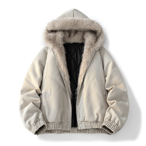 Herren Modische Camouflage-Winterjacke mit abnehmbarer Kapuze Drune