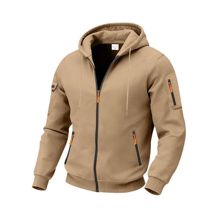 Herren funktionale Kapuzenjacke mit technischen Taschen Drune
