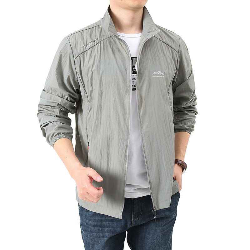 Herren Leichte Sportjacke mit Stehkragen Drune