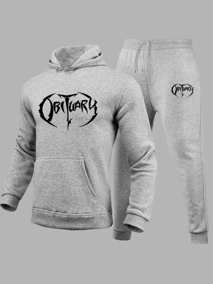 Herren Sweatshirt und Jogginghose Set mit auffälligem Logo Drune