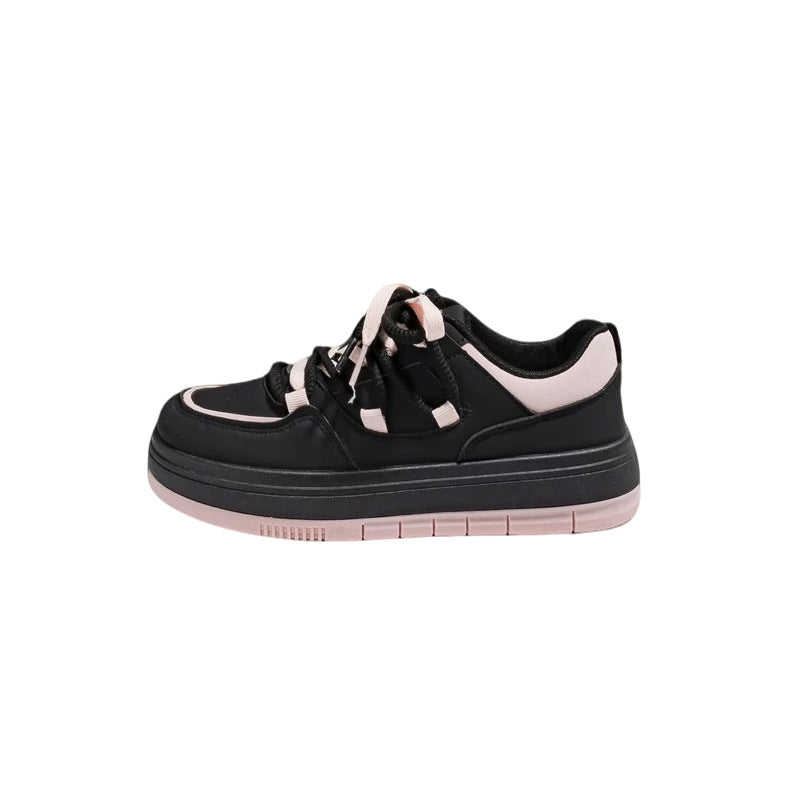 Damen Plateausneaker im Retro-Chunky-Look mit zweifarbiger EVA-Sohlenschichtung und gepolstertem Komfortkragen Drune