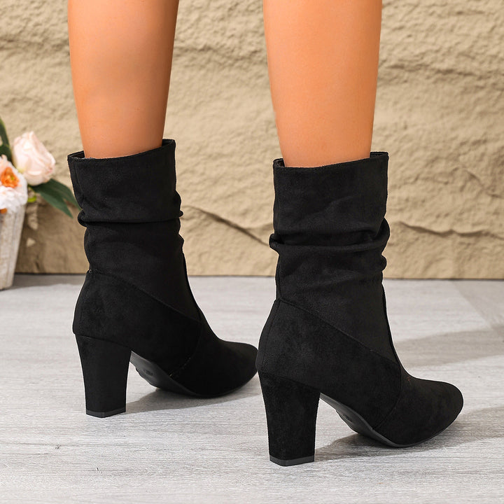 Damen Modische Stiefeletten mit blockierendem Absatz Drune