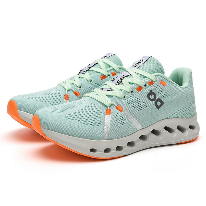 Damen Luftige Roadrunning-Sneaker mit gelochter Hohlkammer-Sohle und atmungsaktivem Strickoberteil Drune
