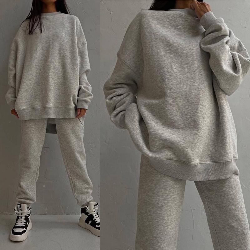 Damen Oversized Sweatset mit hohem Kragen und lässigem Schnitt Drune
