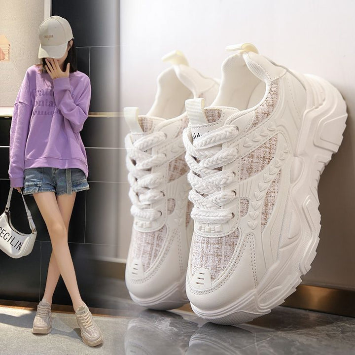 Damen Sportliche High-Top Sneakers mit atmungsaktiver Oberflächenstruktur Drune
