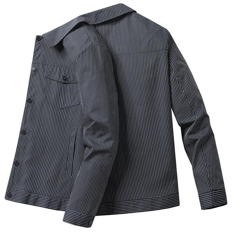 Herren Modische Übergangsjacke mit Streifen Drune