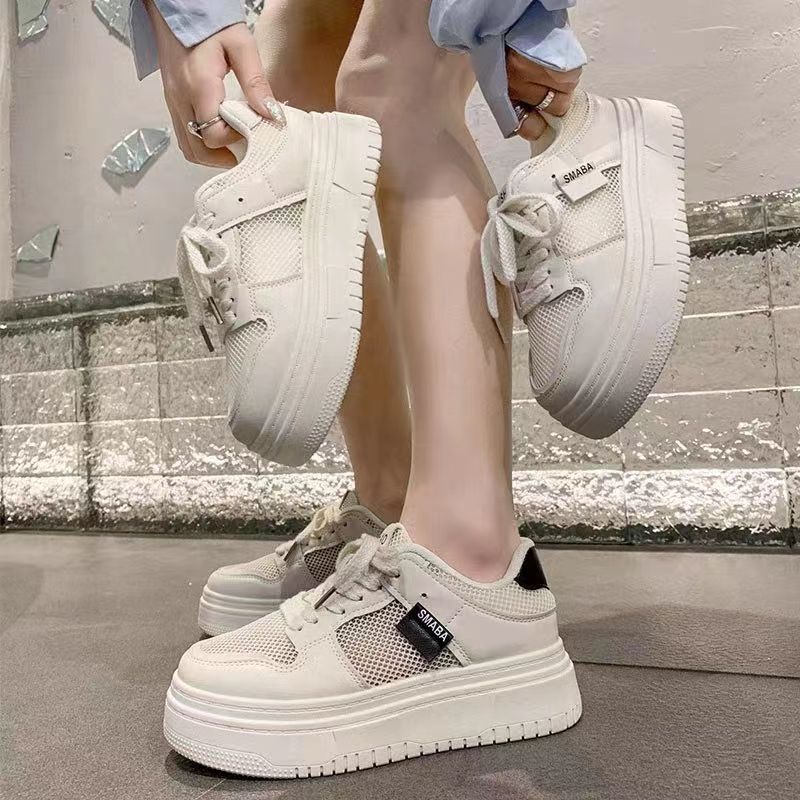 Damen Komfortable und sportliche Sneakers mit atmungsaktiver Mesh-Oberfläche und dämpfender Sohle Drune