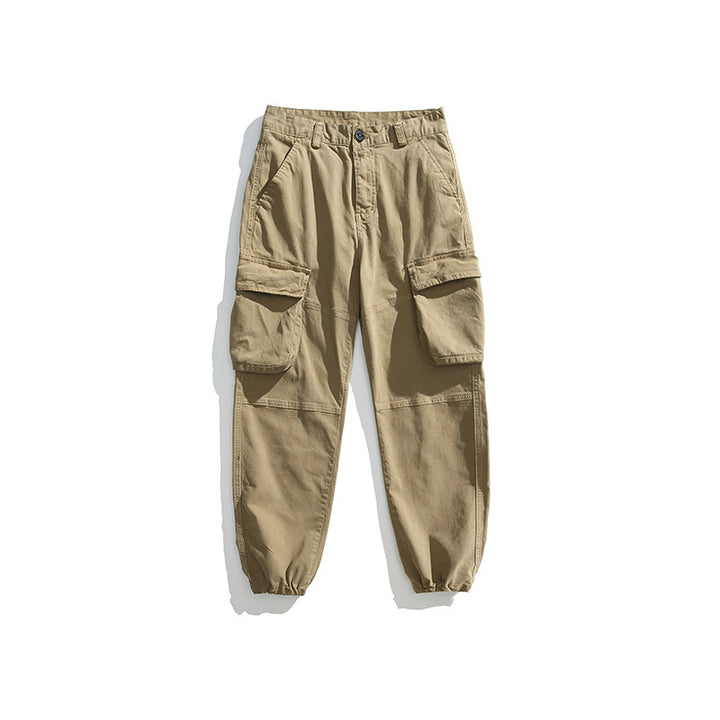Herren Utility-Cargo-Joggerhose mit elastischem Knöchelabschluss und Mehrfach-Klappentaschen Drune