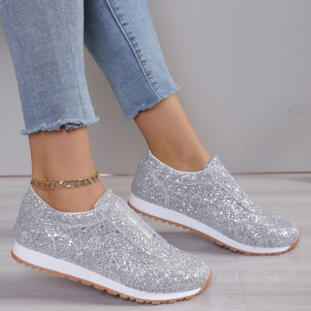 Damen Glitzernde Slip-On Sneakers mit komfortabler Sohle Drune