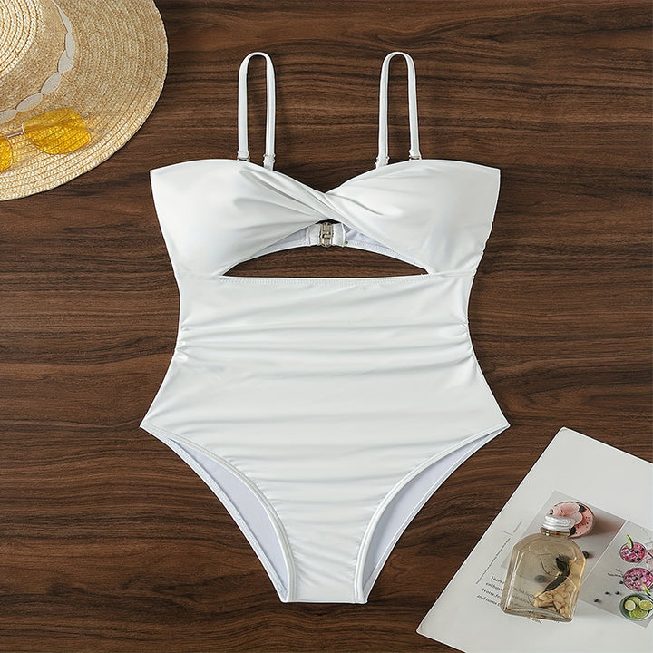 Damen Einteiliger Badeanzug mit trendigem Cut-Out-Design und verstellbaren Trägern Drune