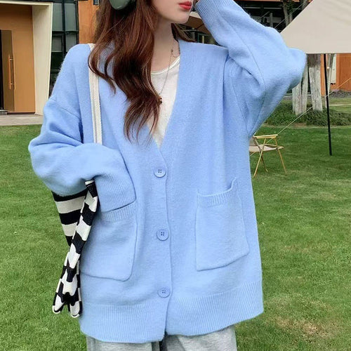 Damen Bequemer Oversized Cardigan Drune