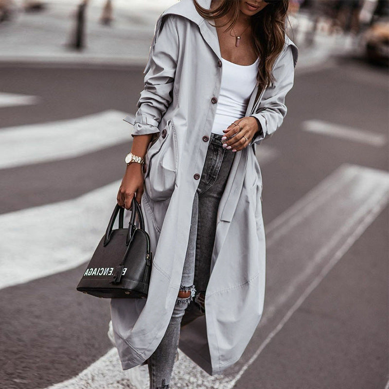 Damen Wasserabweisender Parka mit Kapuze und praktischen Taschen Drune
