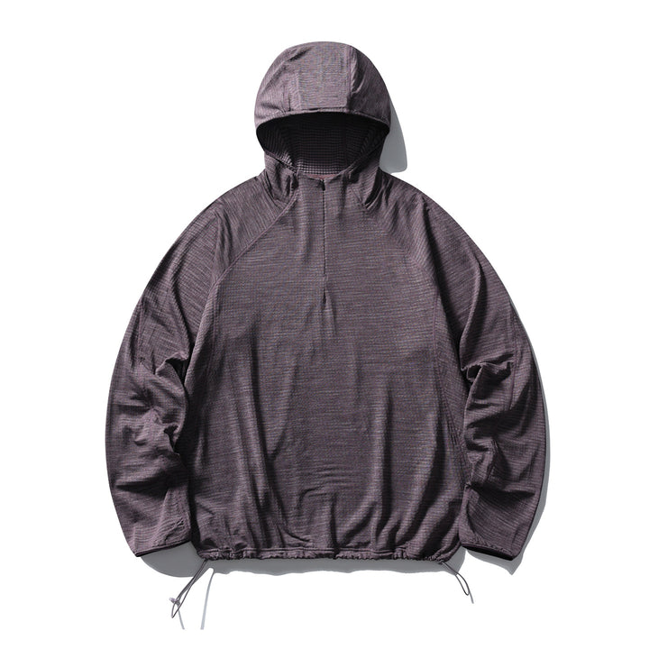 Herren Leichter Half‑Zip Kapuzenpullover aus technischem Funktionsmaterial Drune