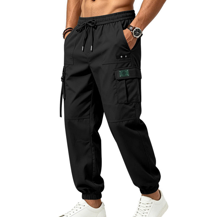 Herren Cargo-Jogginghose mit Kordelzug elastischen Bündchen und Multifach-Taschen Drune