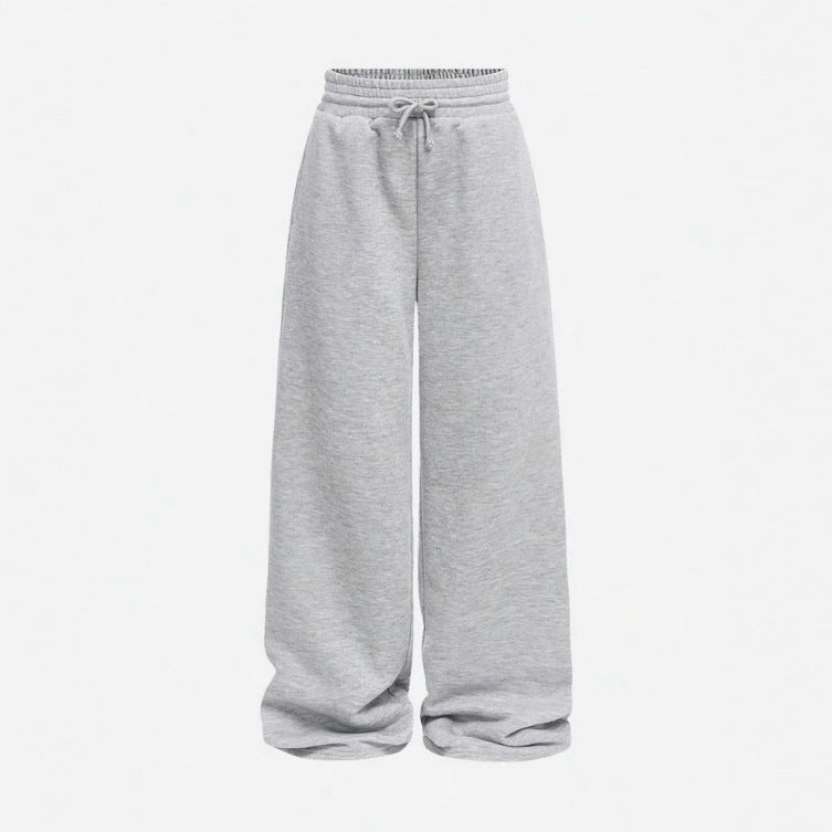 Unisex nan locker fallende Loungehose mit elastischem Kordelbund, Eingrifftaschen und geradem Bein Drune