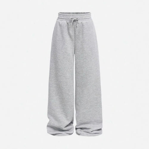 Unisex nan locker fallende Loungehose mit elastischem Kordelbund, Eingrifftaschen und geradem Bein Drune